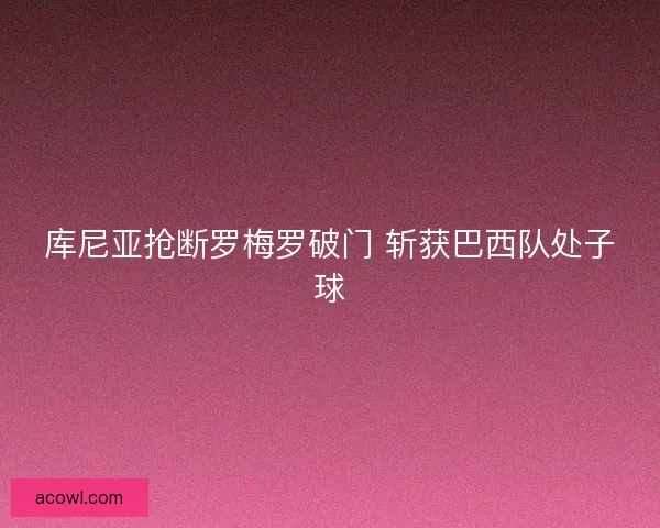 库尼亚抢断罗梅罗破门 斩获巴西队处子球