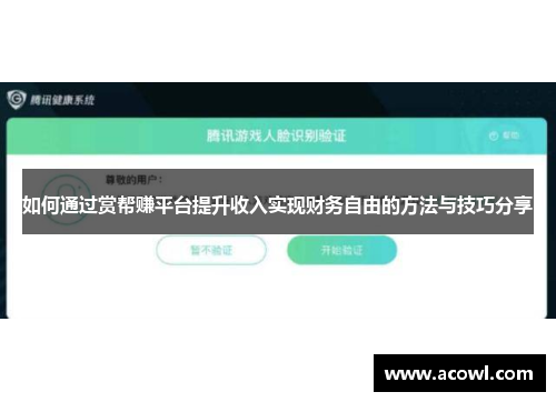 如何通过赏帮赚平台提升收入实现财务自由的方法与技巧分享